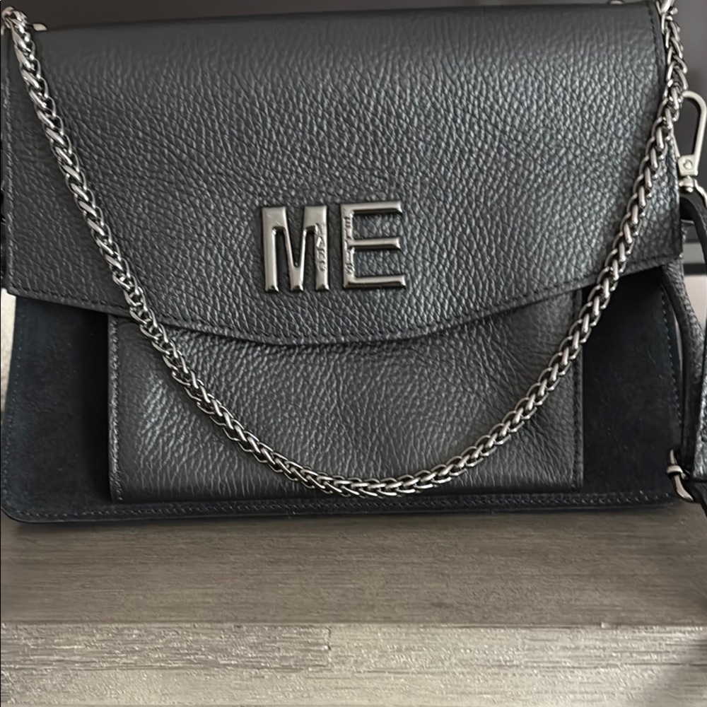Me Makeover Essentials Black Leather Crossbody Bag - image 3